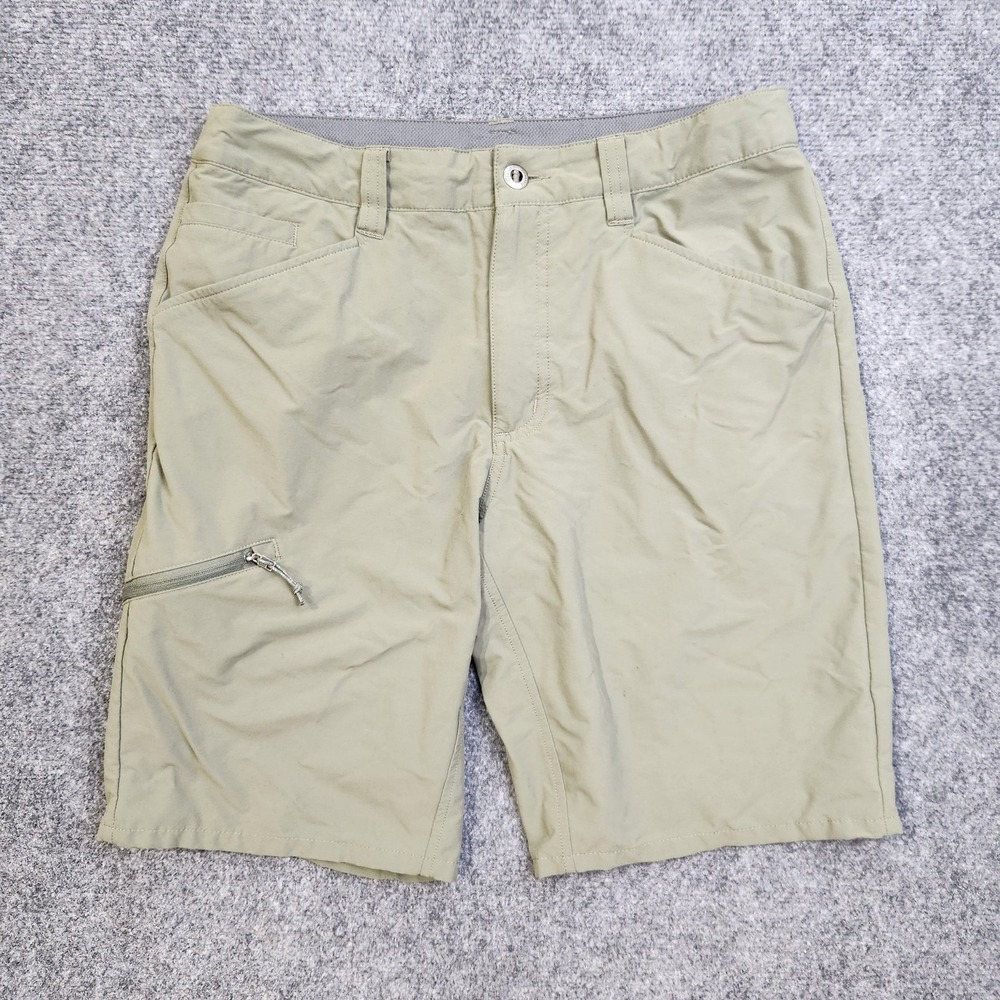 Patagonia Quandary Shorts Mens 32 10" Green Nylon Stretch Hiking Trail